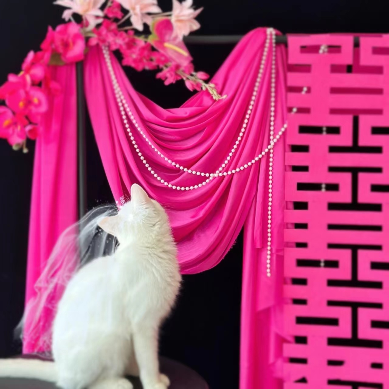 Wedding Staircase Veil Decoration, 1pc